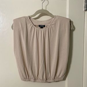 sueded jersey strong shoulder tank